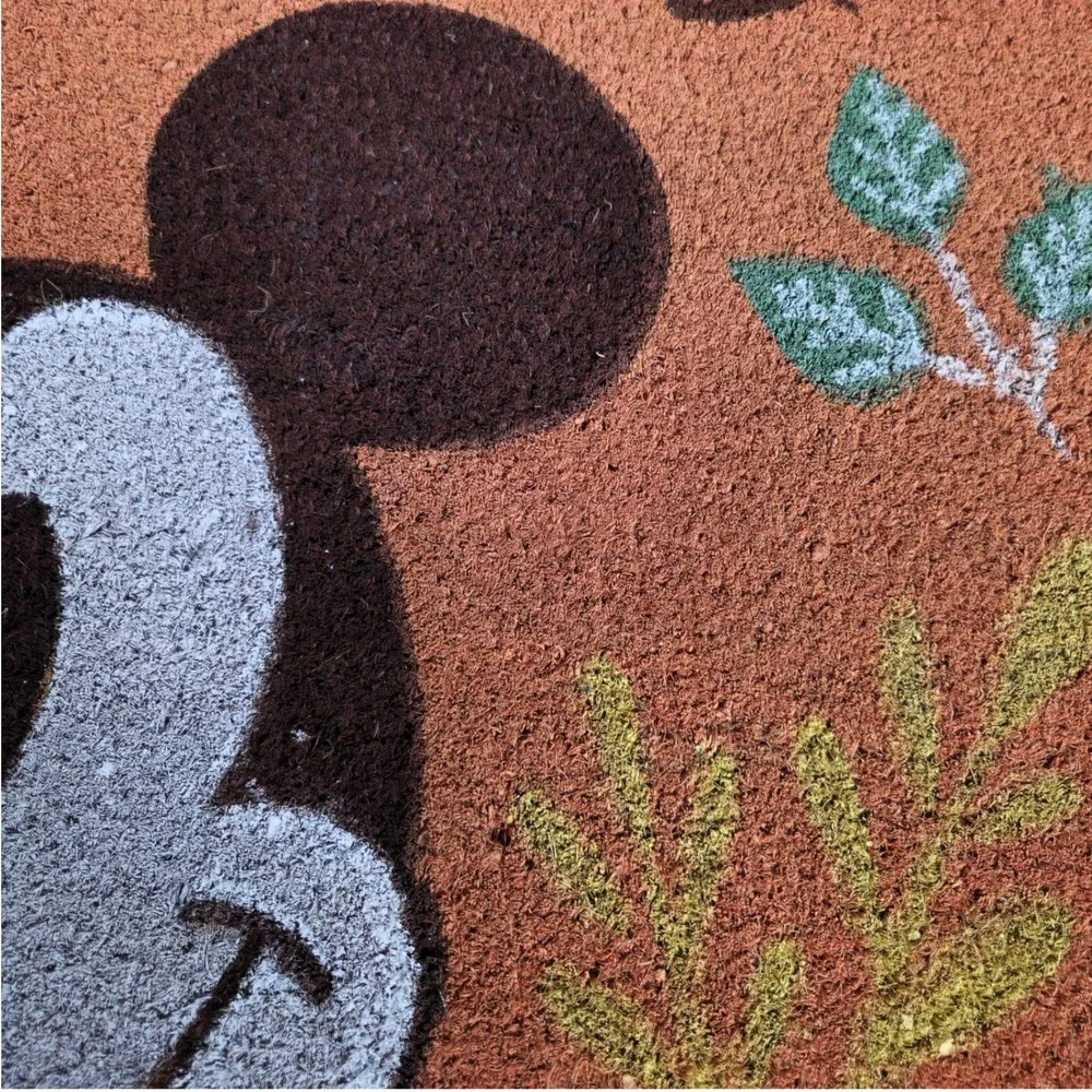 Disney Mickey Mouse Fall Leaves Coir Doormat Orange 18 x 30